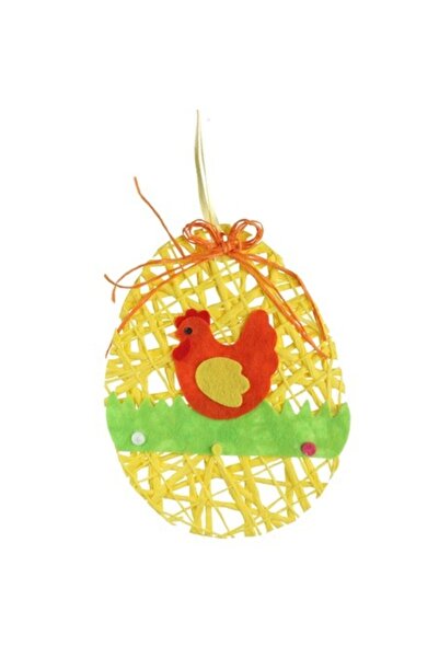 Goliat Decoration, Goliat, egg, yellow, 15cm