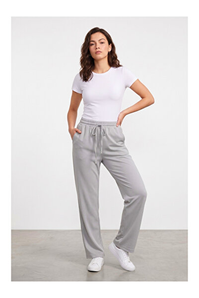 LC Waikiki Nevavm Women's Pants with Elastic Waist and Pockets, Comfortable F...