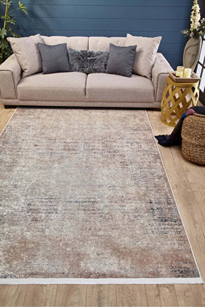 halinet Halı.Net Mink Modern Washable Non-Slip Living Room Carpet Haln-Hln1700