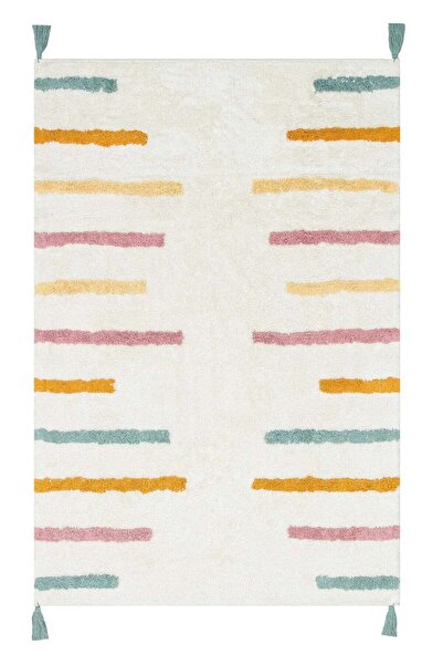 halinet Halı.Net Cream Modern Washable Non-Slip Living Room Carpet Eco-Cotton...