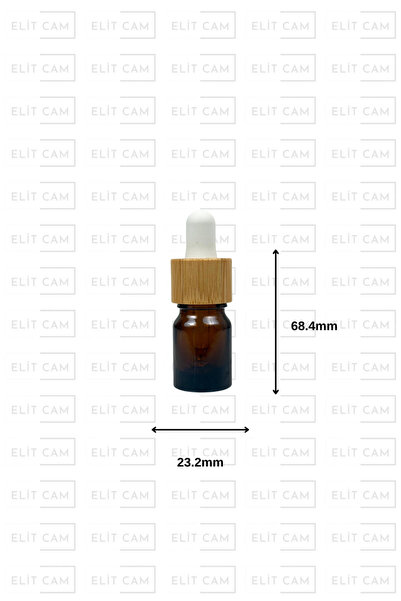 Elitcam 3 CC AMBER CAM DAMLALIKLI ŞİŞE - BEYAZ EMZİK - BAMBU AHŞAP KAPAK ( 10...