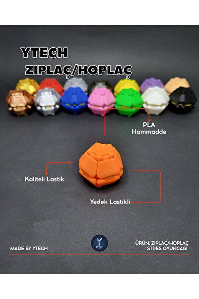 YTECH Zıplaç/Hoplaç Stres Oyuncağı Turuncu
