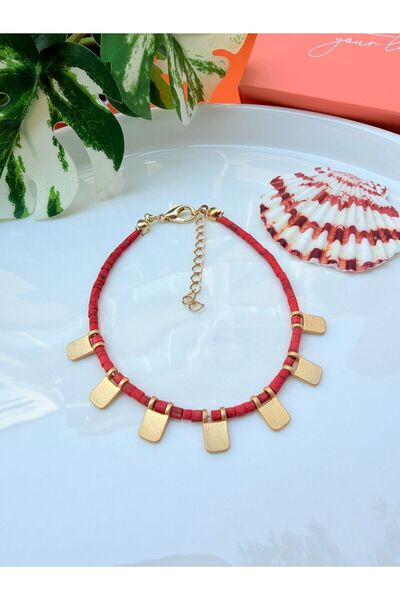QUMLA BRONZ PLAKALI AFGAN TAŞI BİLEKLİK ( 20 CM )