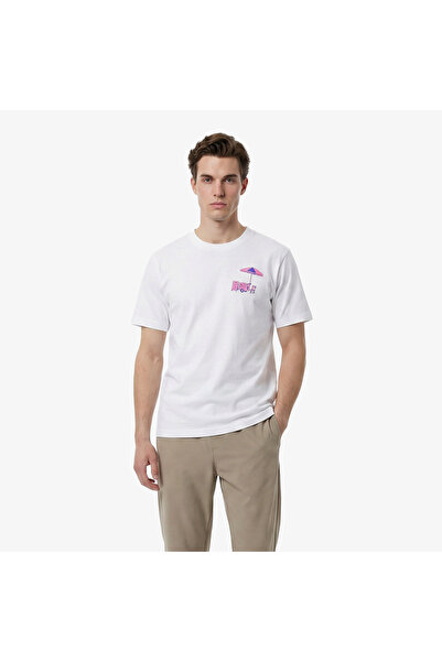New Balance Pop Stand Erkek Beyaz T-Shirt