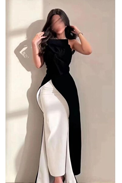 DUT NISS فستان اسود ناعم