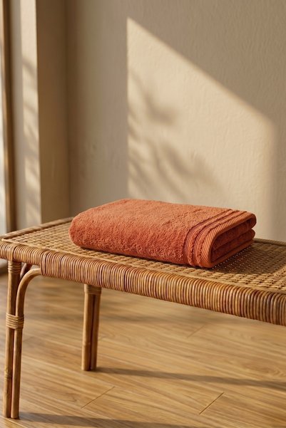 Anılsan Prosop de baie de vară 70x 140 cm - Portocaliu 100% bumbac