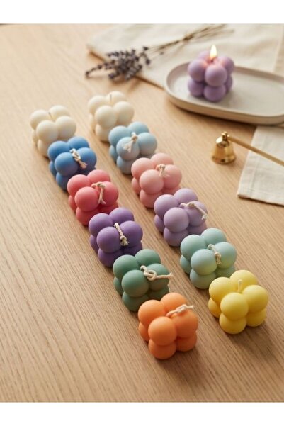 Moods and Moments Bubble Mum 10 adet - Soya Mumu - Renk ve Koku Seçenekli - 4 cm