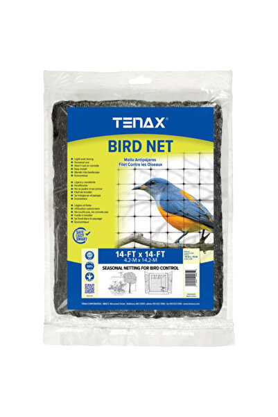 Tenax شبكة خفيفة الوزن من البولي بروبيلين للتحكم في الطيور مقاس 14 × 14 قدم