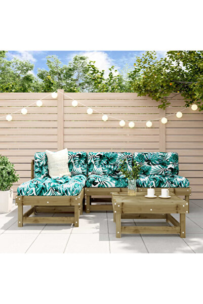 vidaxl Set mobilier relaxare pentru gradina 5 piese lemn de pin tratat