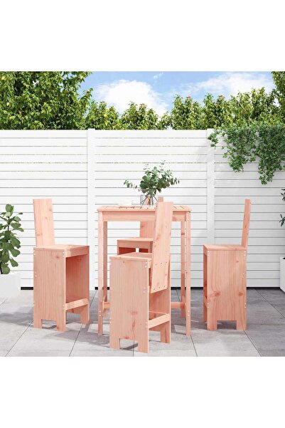 vidaxl Set bar de gradina, 5 piese, lemn masiv douglas
