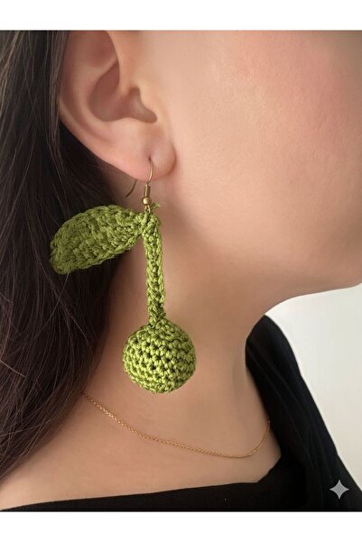 Bohan Accessories El İşi Örgü Erik Bijuteri Küpe
