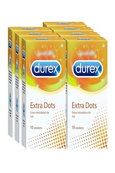 Durex Play واقي ذكري ديوركس إكسترا دوتس - 10 قطع (عبوة من 7)