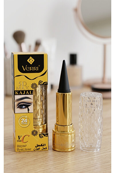 Verri 5D Max Kajal Akmayan Siyah Sürme Göz Kalemi - C Vitaminli 24 Saat Kalıc...