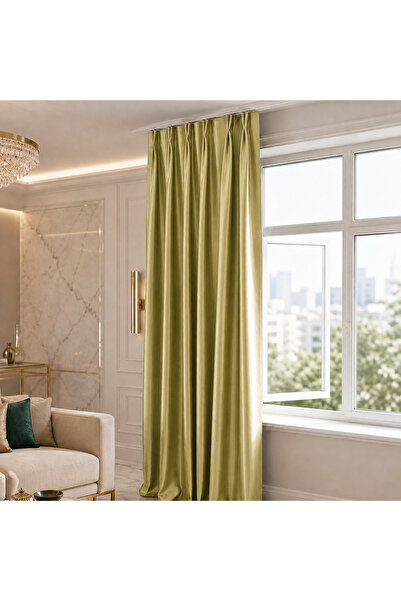 MebelPort Curtain Blackout Blackout 1/2 American Pleated Background Curtain