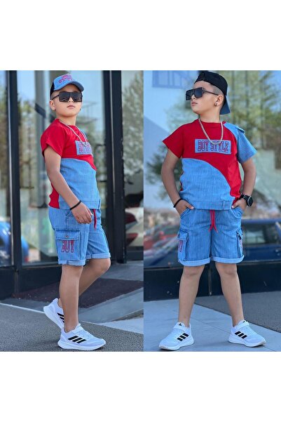 Lucky kidswear SET BĂRBAȚI STIL BOY, CU ȘORȚURI BRODATE ȘI PĂLĂRIE