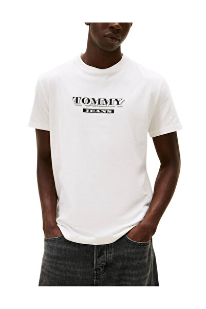 Tommy Hilfiger Ανδρικό T-shirt Λευκό Tommy Jeans DM0DM22322-YBL