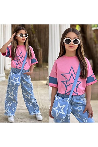 Lucky kidswear SET PENTRU FETE CU GEANTĂ CU MODEL STELE