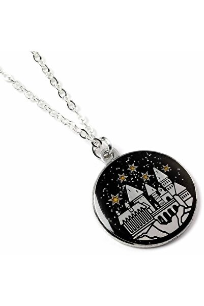 Harry Potter Hogwarts Pendant Necklace, Silver Plated, EWN00179