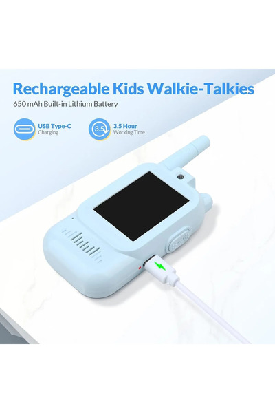 Generica Walkie Talkie for Kids with Camera 2 Inch Display 300 Meters Range R...
