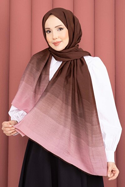 EBRUTESETTÜR سلسلة الشالات العصرية المتغيرة الألوان - بني-بودرة