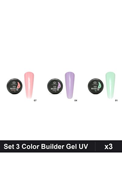 Makeup Set 3 Color Builder Gel UV 15g Global Fashion, Nuante Pale Blush Laven...