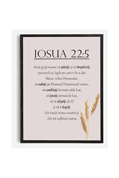 OEM Pictură decorativă cu verset biblic: Iosufia 22:5 NEGRU