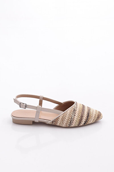 DGN Pm386-K555 Women's Open Back Wicker Ballerinas