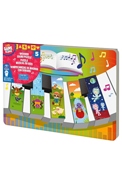 NO BRAND WOODEN PIANO SHAPED PUZZLE WITH SOUNDS