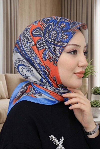 Big ModaEbrar وشاح ناعم منقوش - 022