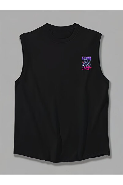 valeriae Bellanova Men's Oversize Crew Neck Sleeveless T-Shirt - Long Cut