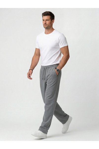 Leopars Black 3-Pack Sweatpants with Wide Legs, 2 Yarns, Full Fit
