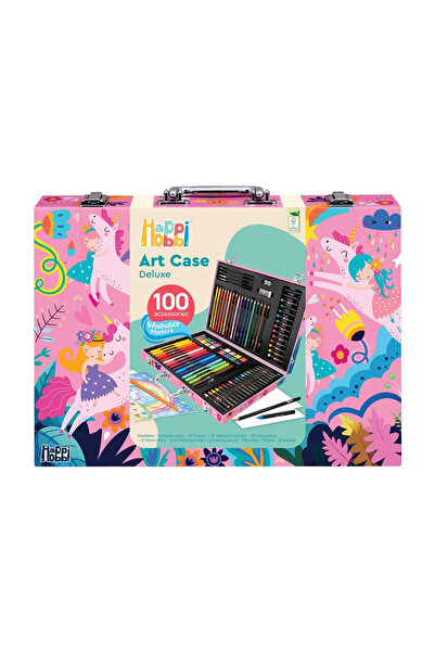 Happi Hobbi ART CASE SET FOR DRAWING DELUXE WITH 100 FANTASY UNICORN ACCESSORIES