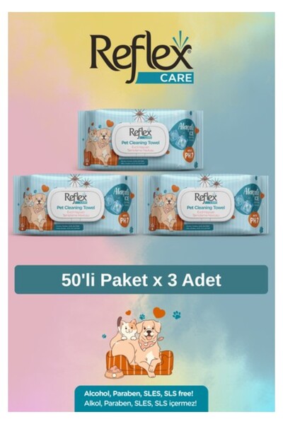 Reflex Care Alaçatı Ice Kokulu Kedi ve Köpekler Için Çok Amaçlı Temizleme Men...