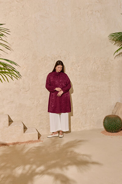 Aker Plum Scarf Detailed Tunic