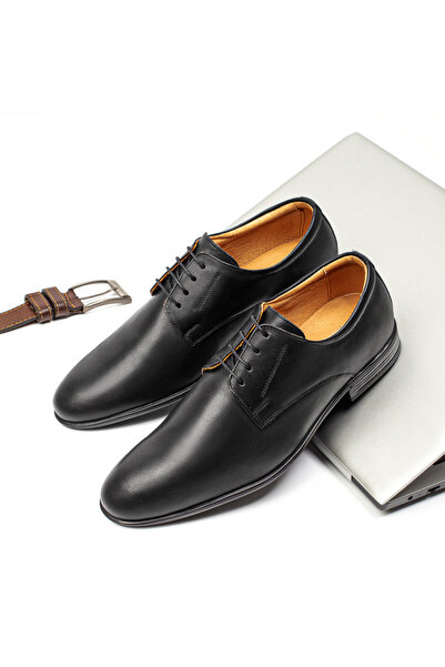 Modlet.ro Men's black elegant leather shoes MOD03970