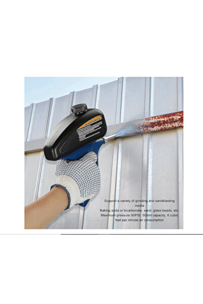 zerzembe Kum Patlatma Makinesi 1/4inch Pnömatik Taşınabilir Hava Aşındırıcı N...