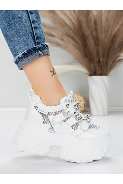 mei Pantofi Sport Dama cu Platforma 6166-86 Alb