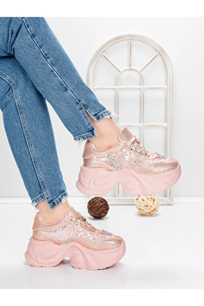 mei Pantofi Sport Dama cu Platforma 5WL112 Roz
