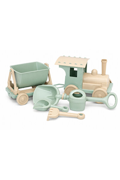 Doloni Trenulet pentru joaca in nisip cu 1 vagon green/beige, include stropit...