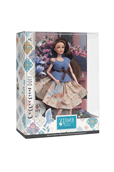 TOYSTURKA Kutulu Çiçek Desenli Elbiseli Eklemli Oyuncak Bebek 30 cm QJ170D