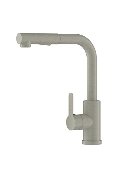 Granitan Baterie Bucatarie Ebro Inox, Duza Rotativa 360°, Bej