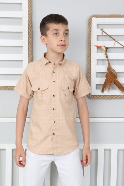 noble baby&kids Premium Series Boys' Checkered Shirt - Ideal for Casual and S...