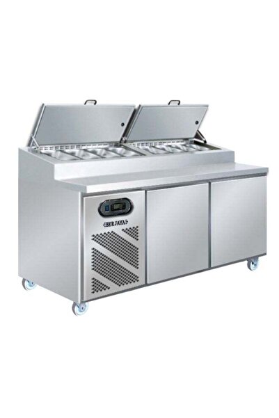 BERJAYA Commercial Freezer, Double Door, Pizza Maker, 426L, 15Cu.Ft, Steel - ...