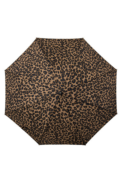 Zumzeria Automatic Open Animal Print Cane Umbrella 90cm