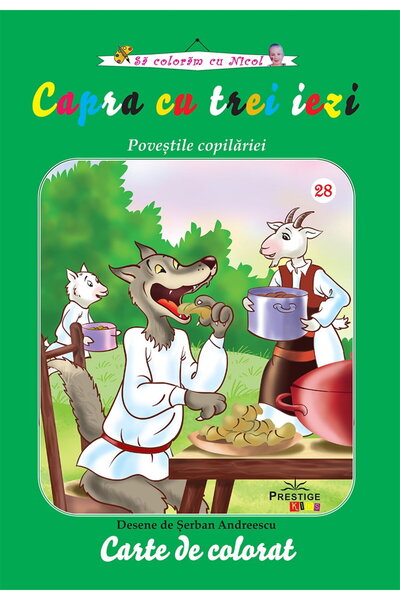 Editura Prestige Cărtea de colorat Oaia și cei trei ei căței (Romană), 16 pag...
