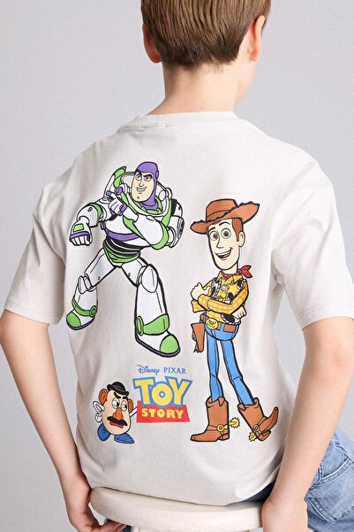 DeFacto Toy Story Μπλουζάκι με στάμπα στην πλάτη, μεγάλου μεγέθους, με κοντό ...