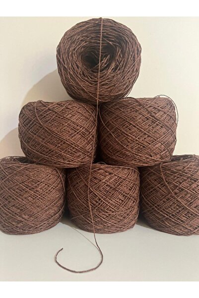 İPEK YÜN İPLİK DÜNYASI Koton Cotton Crochet Knitting Yarn (Brown) 100Gr