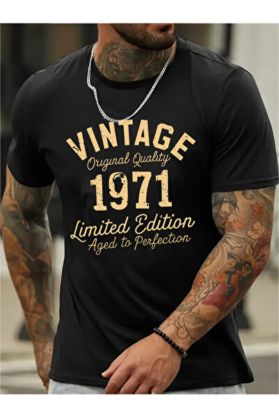 YIO YIO تي شيرت رجالي بتصميم ريترو 1971 إصدار محدود للذكرى الخمسين