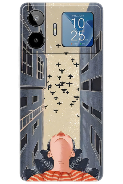 General Mobile GM 26 PRO 5G (G903) Uyumlu Kılıf Desen Baskılı Silikon Gök Yüz...
