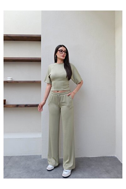 ESRAHELVACI Reglan Sleeve Waistband Sweatpants Set